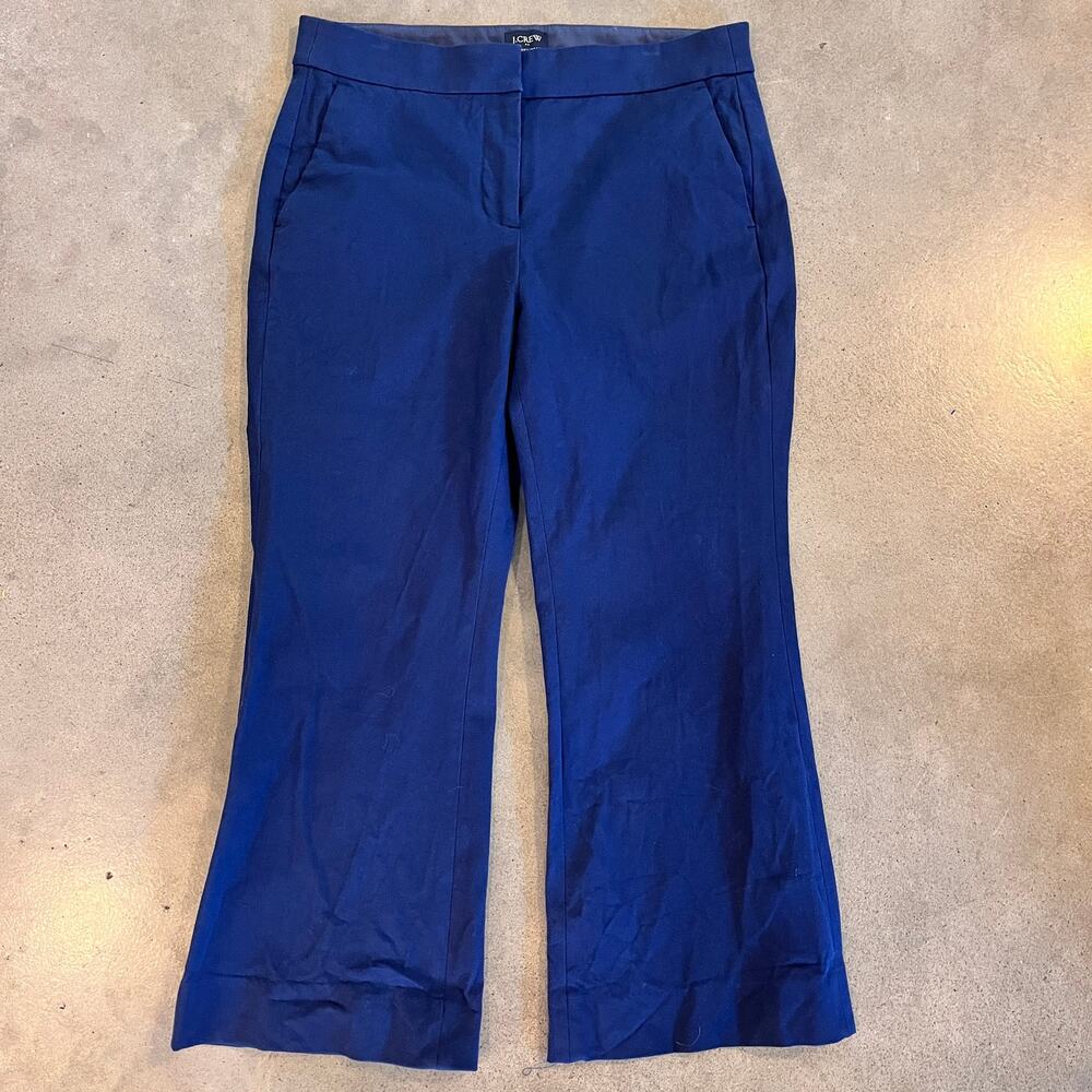 J. Crew Kelsey Pant Royal Blue Crop flare Womens 8P petite work attire bottom
